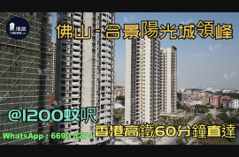 合景陽光城領峰-佛山|@1200蚊呎|首期5萬(減)|香港高鐵60分鐘直達|香港銀行按揭 (實景航拍)